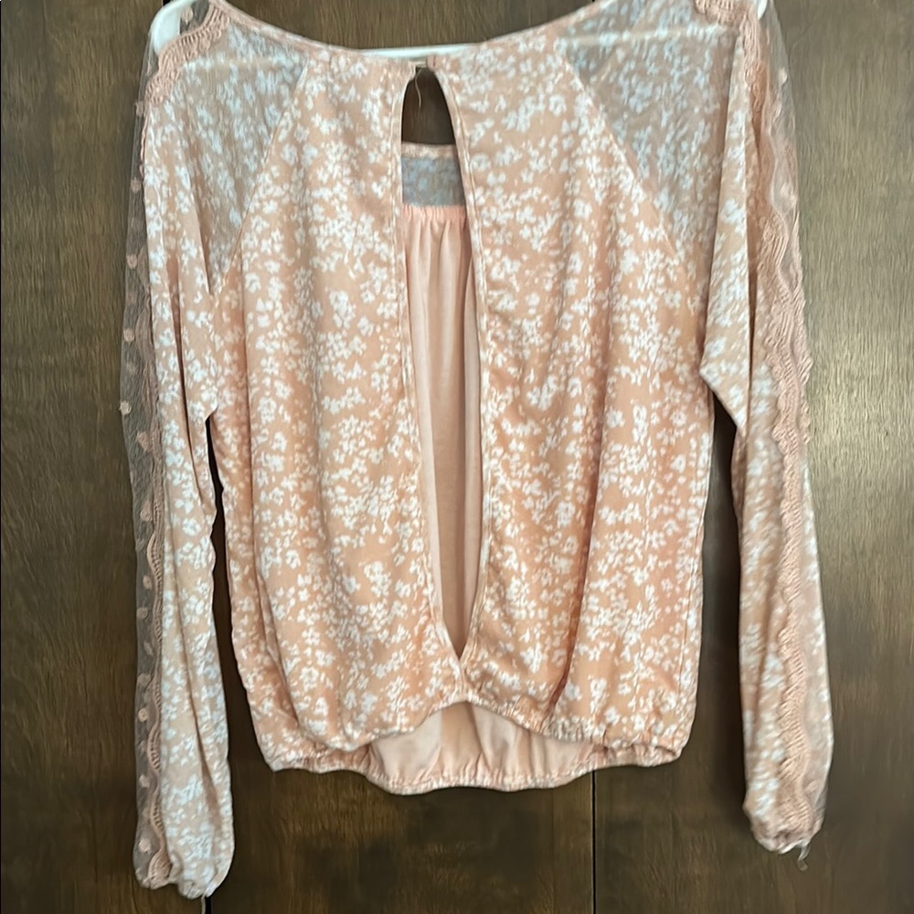 Pink Ruched Cut Out Blouse - Picture 2 of 5